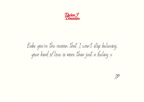 Example handwritten Declan J Donovan lyric sheet